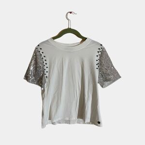 ITOO Fashion Womens T-shirt Small White